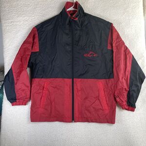 Orange County Choppers Windbreaker Jacket Large Flames Red Black Embroidered